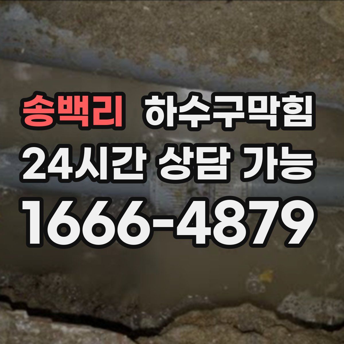 송백리 하수구막힘