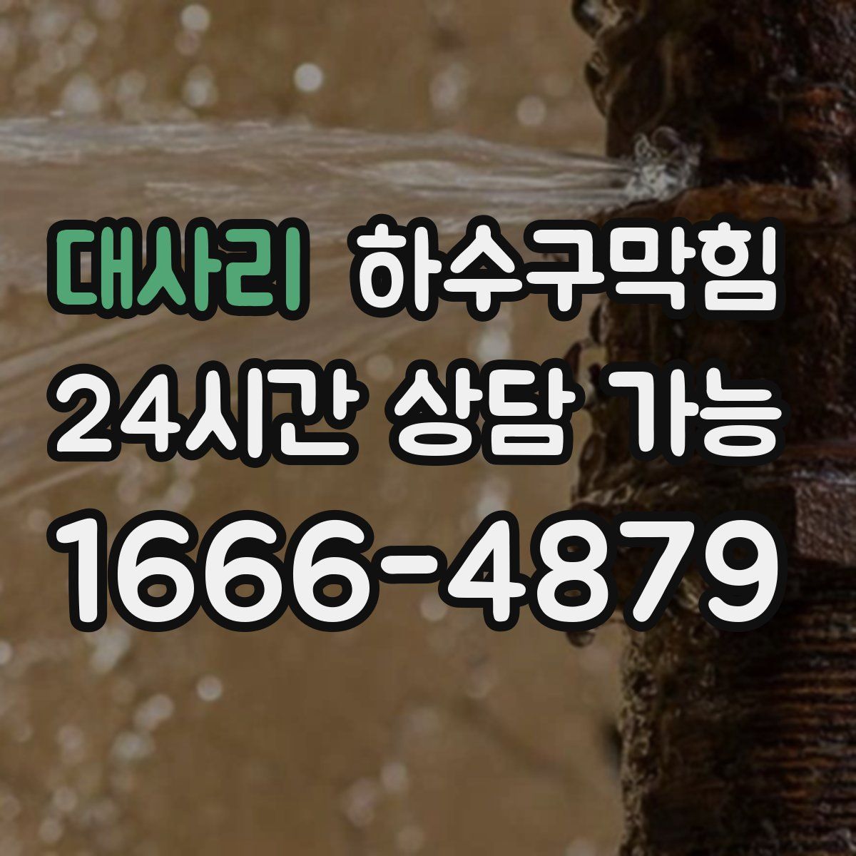 대사리 하수구막힘