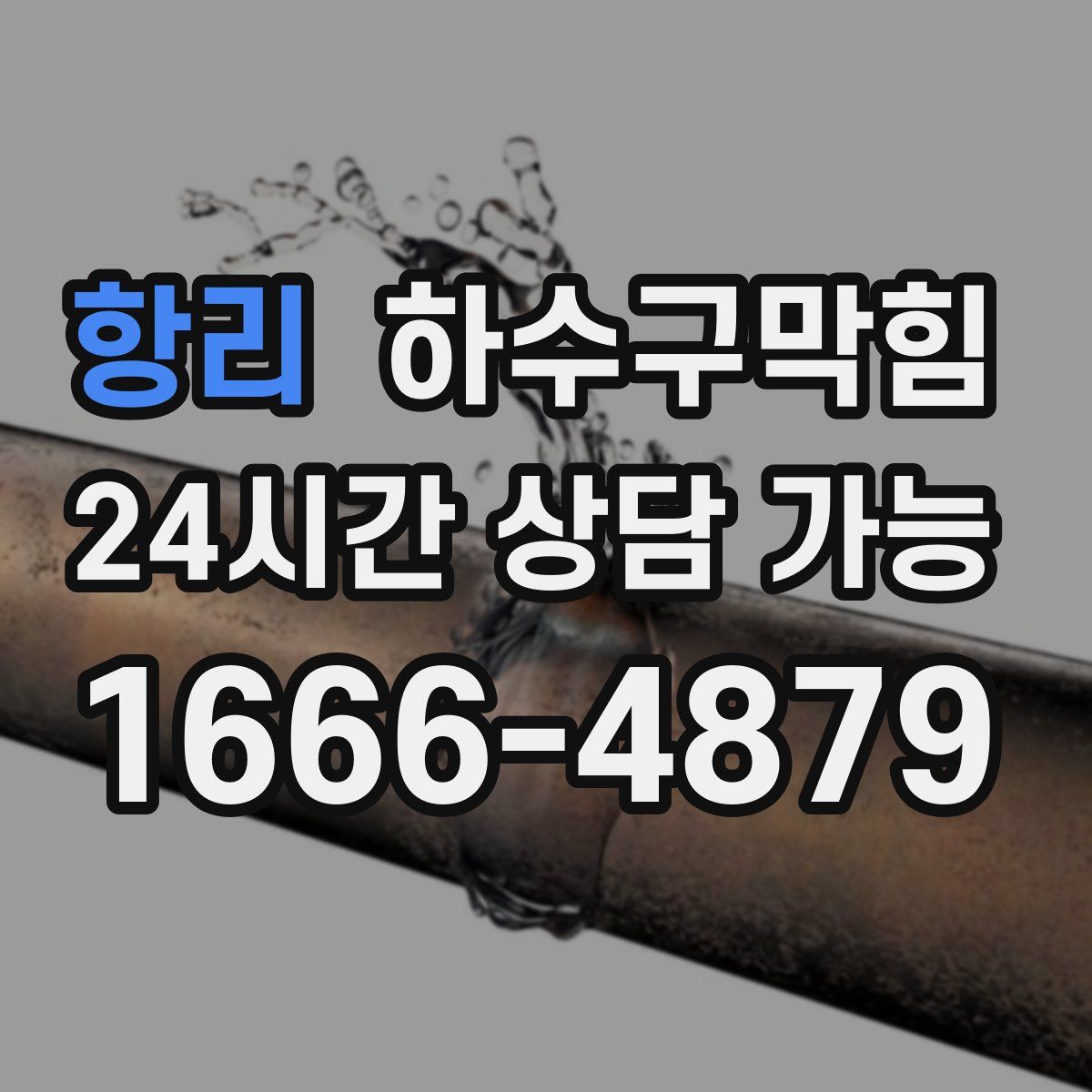 항리 하수구막힘