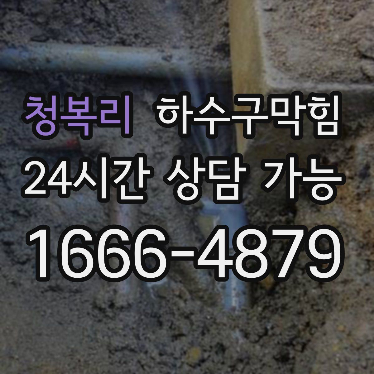 청복리 하수구막힘