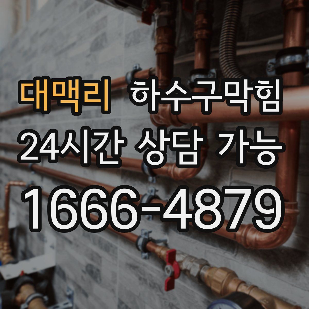 대맥리 하수구막힘