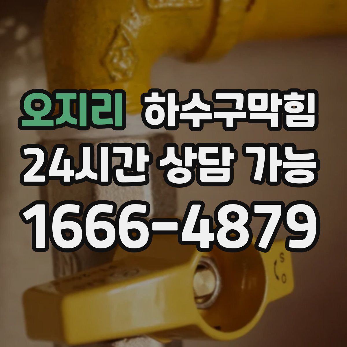 오지리 하수구막힘