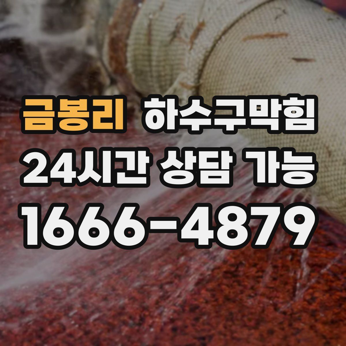 금봉리 하수구막힘