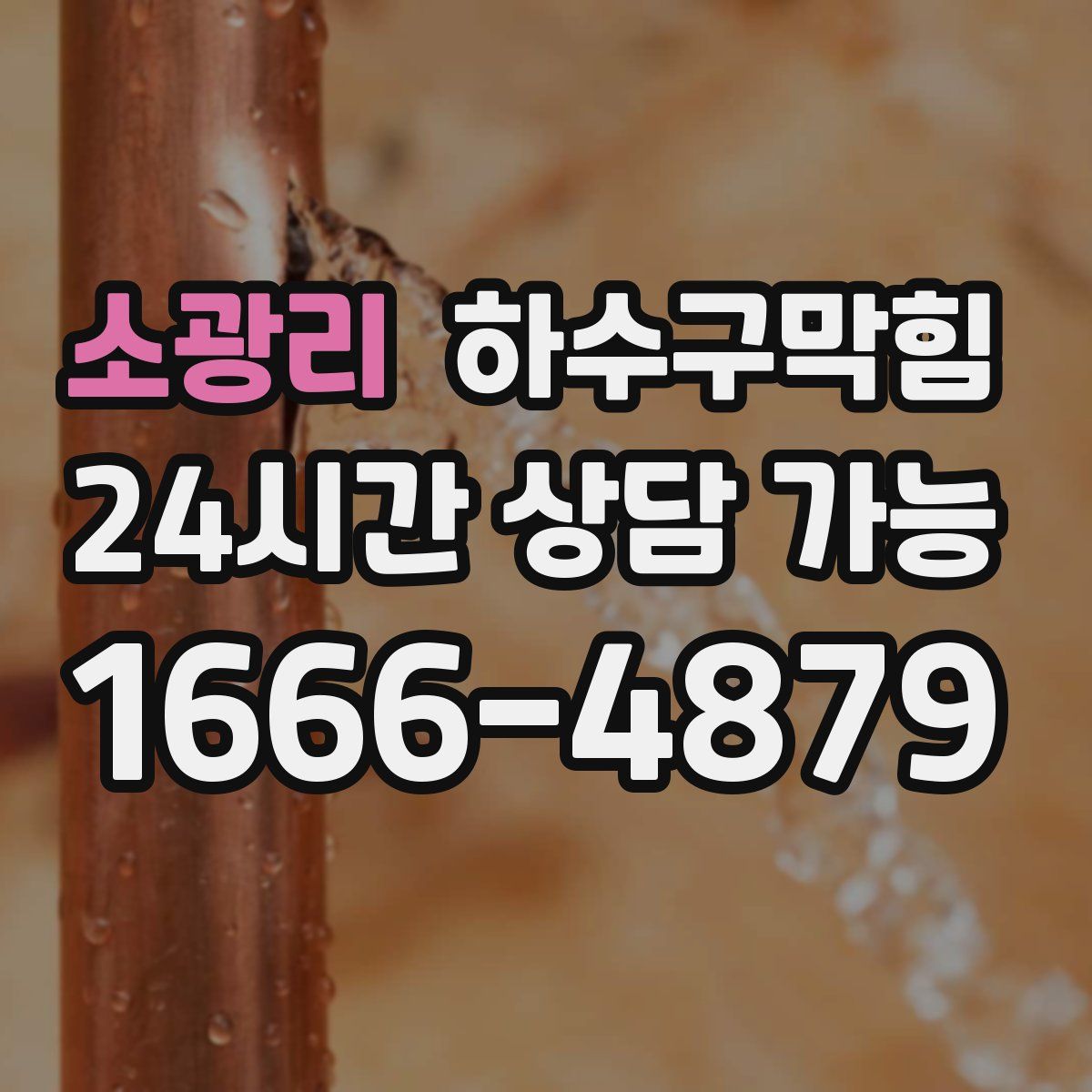 소광리 하수구막힘