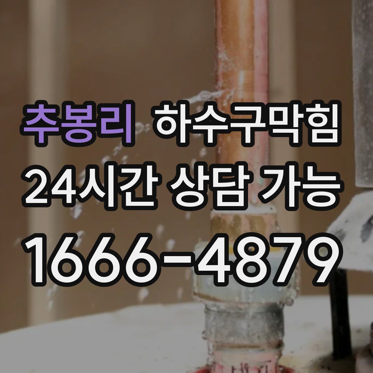 추봉리 하수구막힘