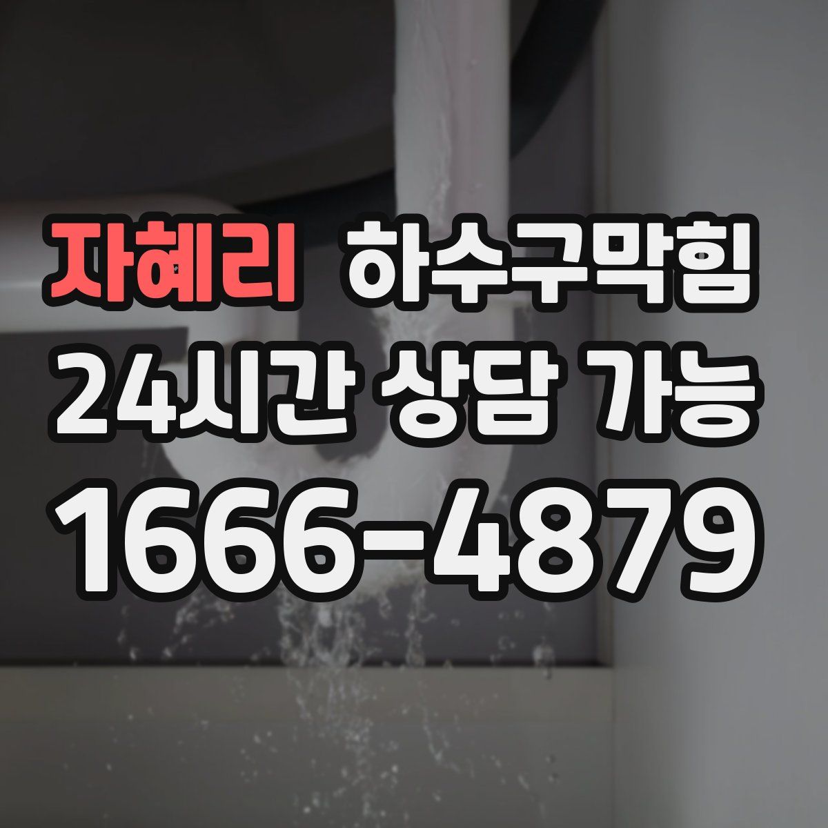 자혜리 하수구막힘