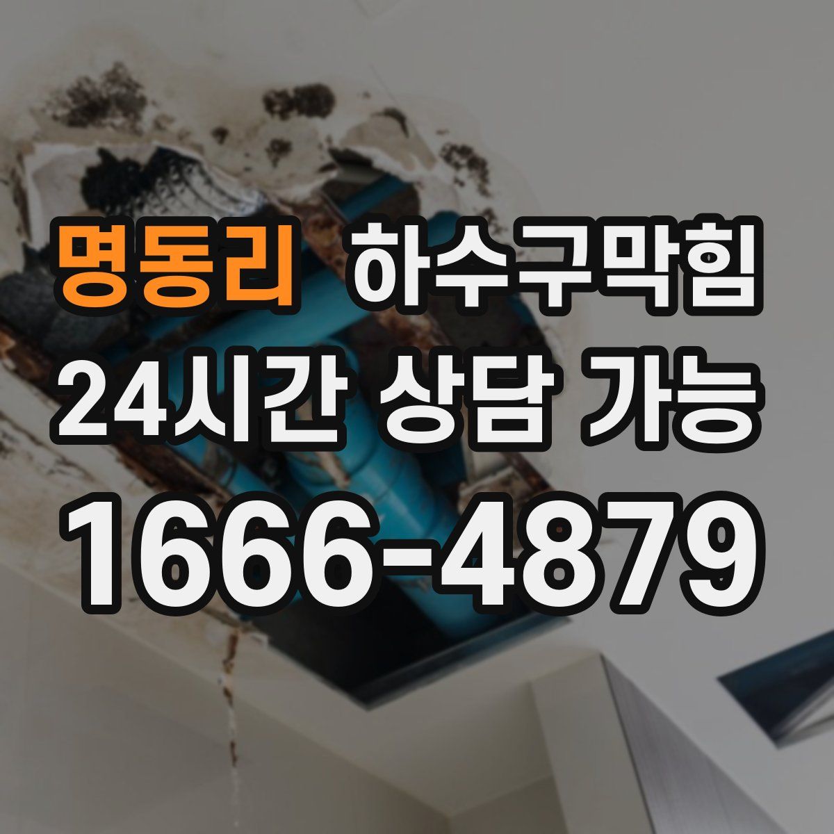 명동리 하수구막힘