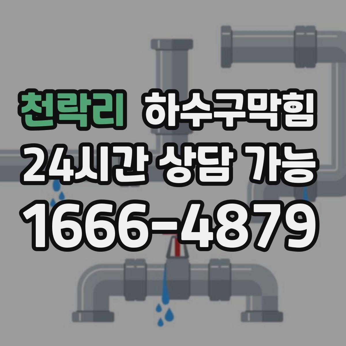 천락리 하수구막힘