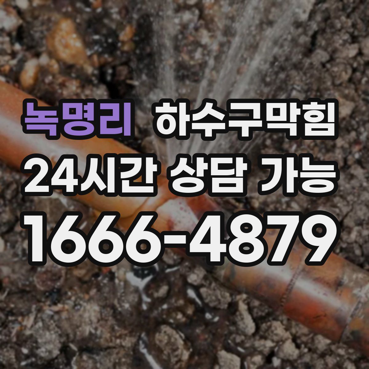 녹명리 하수구막힘