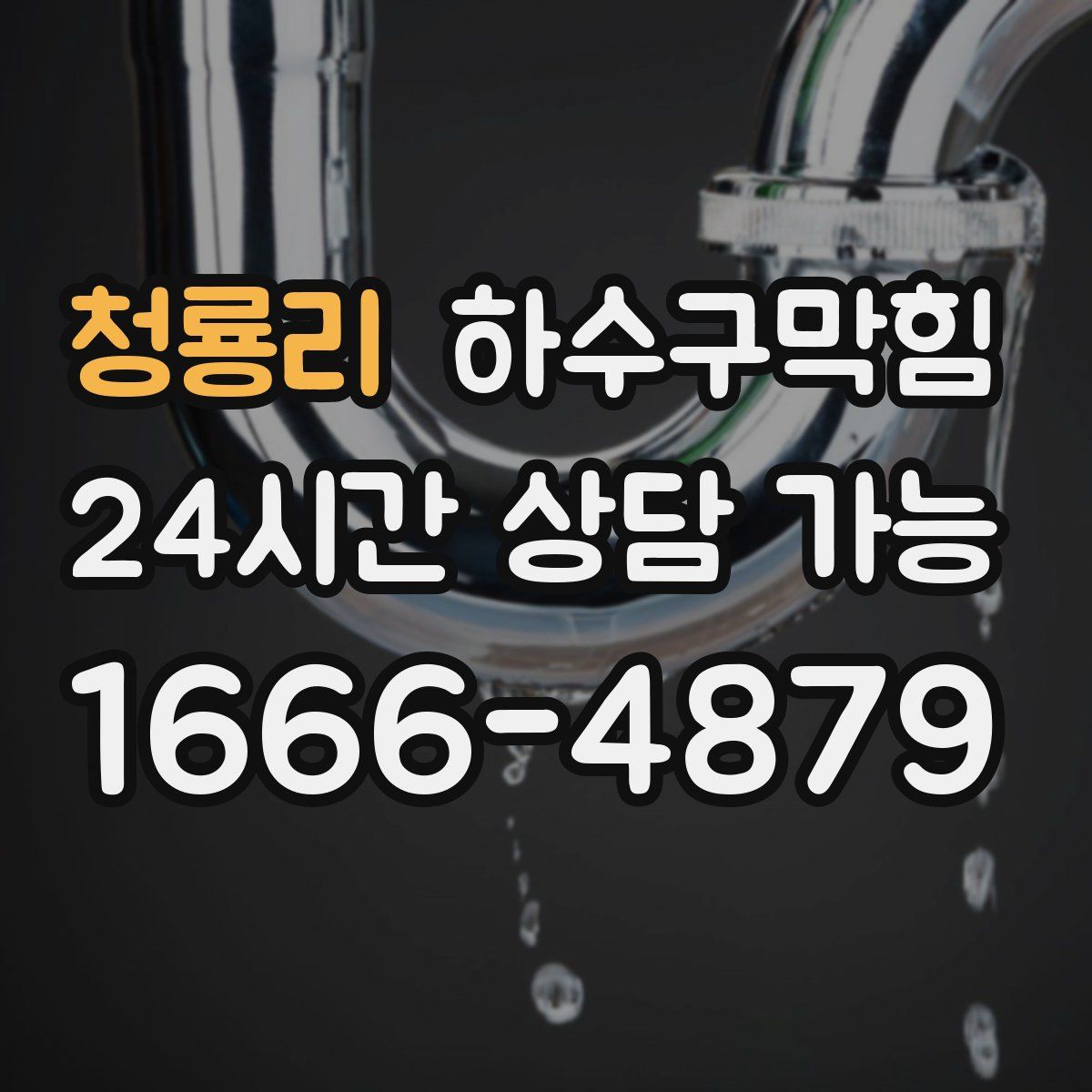 청룡리 하수구막힘