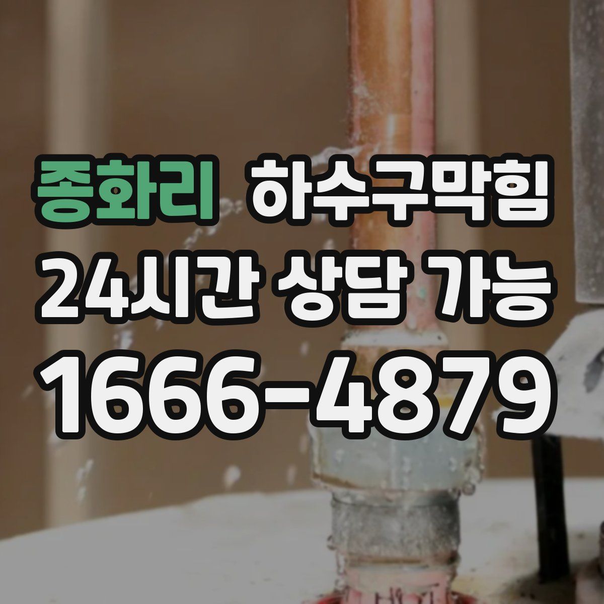 종화리 하수구막힘