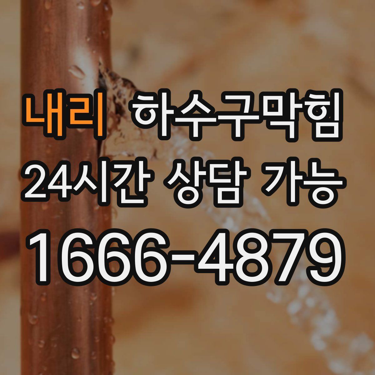 내리 하수구막힘