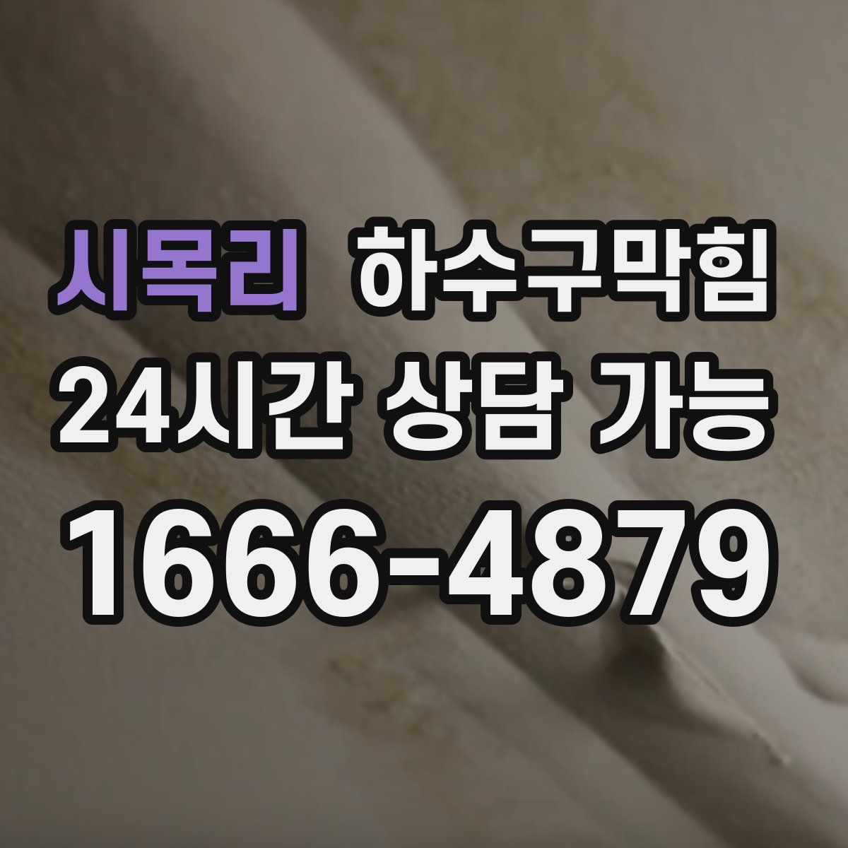 시목리 하수구막힘