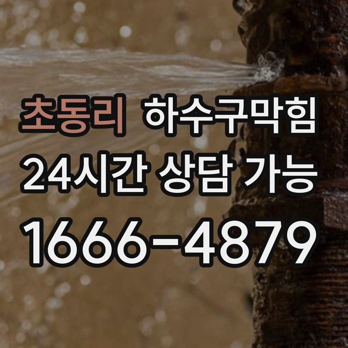 초동리 하수구막힘