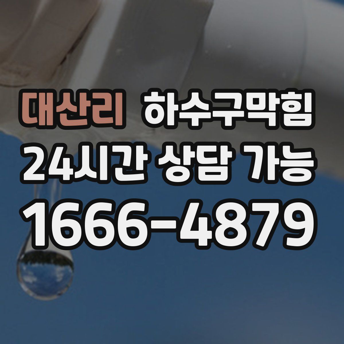 대산리 하수구막힘