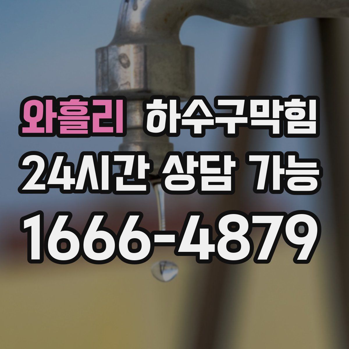 와흘리 하수구막힘