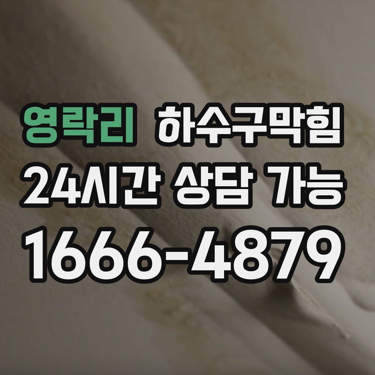 영락리 하수구막힘