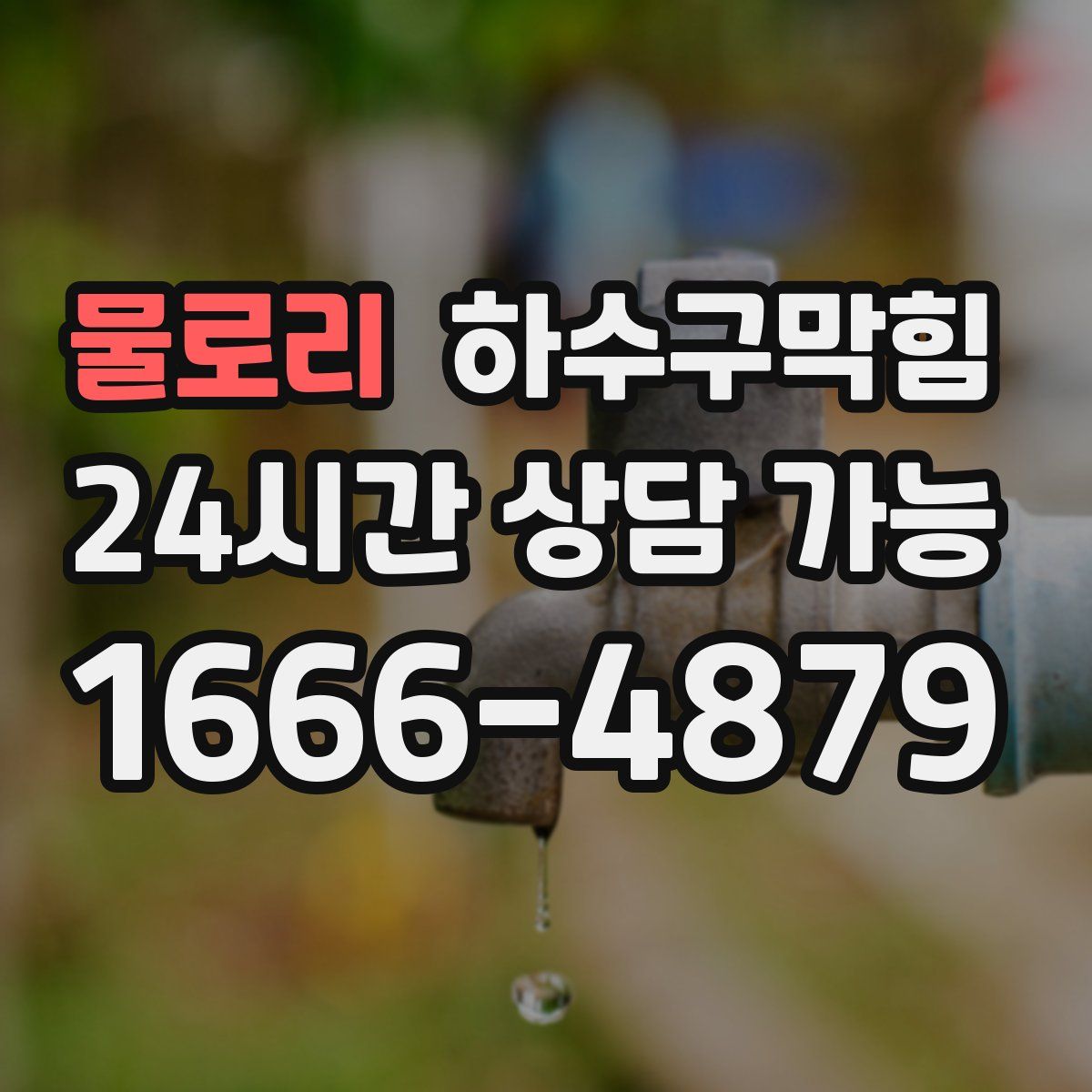 물로리 하수구막힘