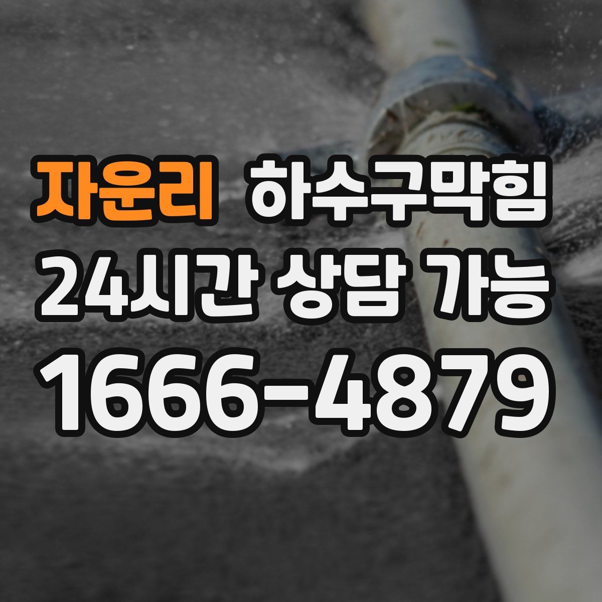 자운리 하수구막힘