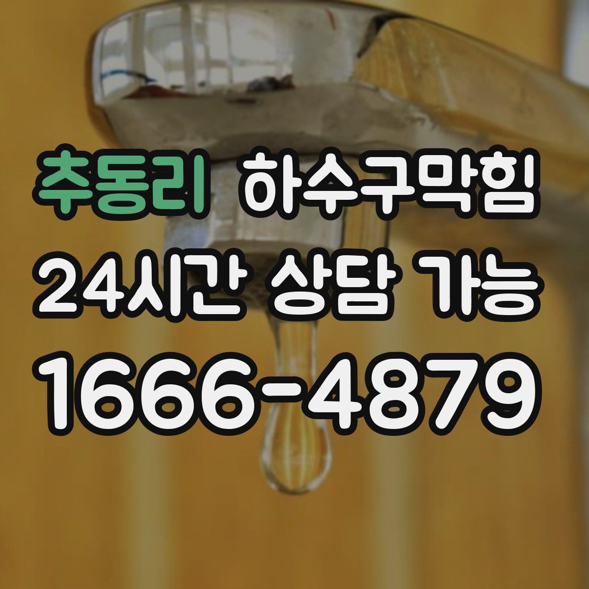 추동리 하수구막힘