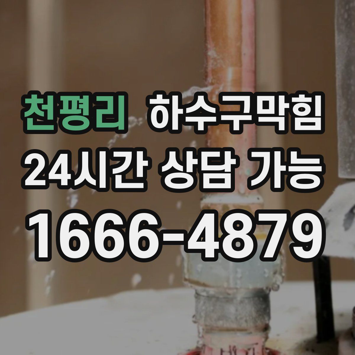 천평리 하수구막힘