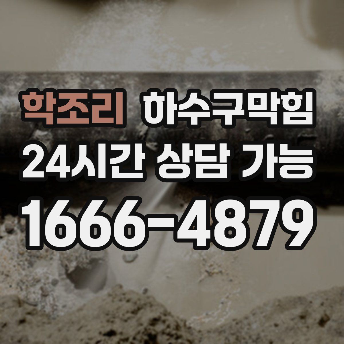 학조리 하수구막힘