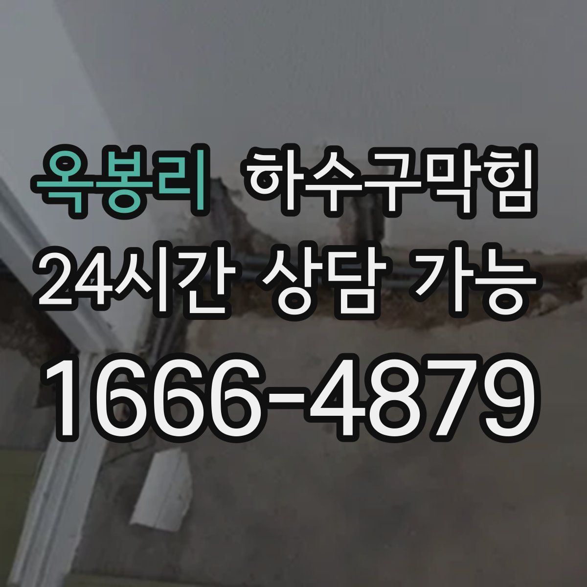 옥봉리 하수구막힘