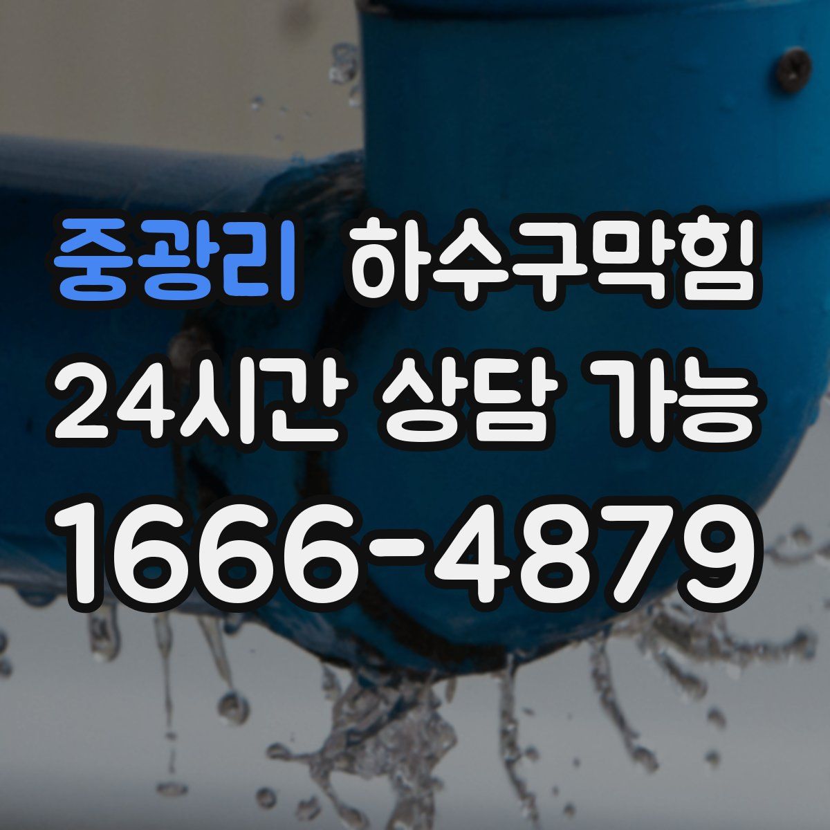 중광리 하수구막힘