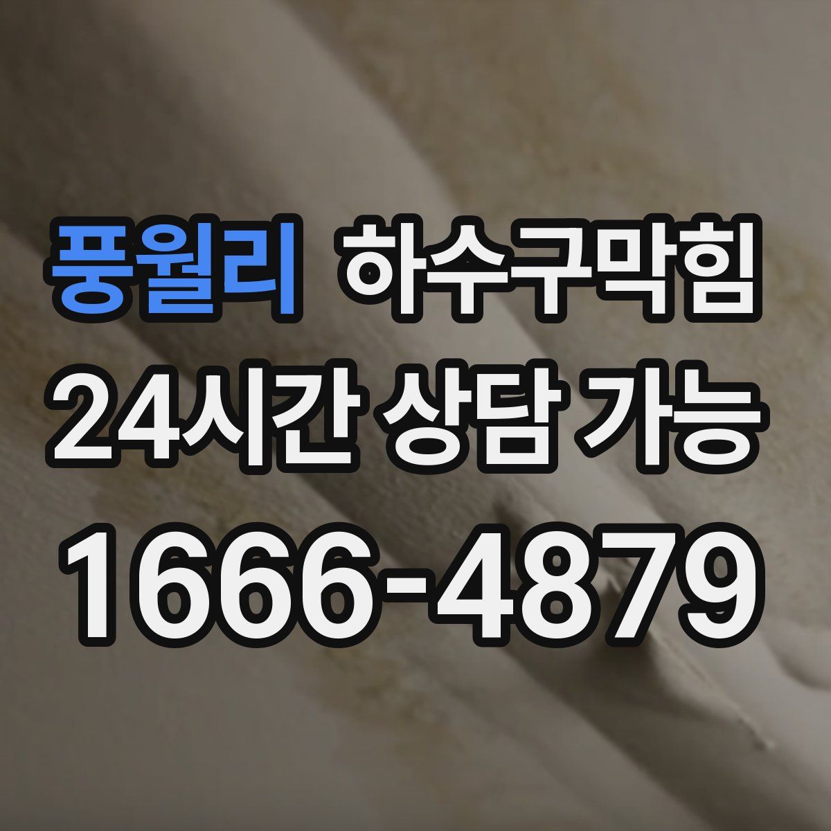 풍월리 하수구막힘