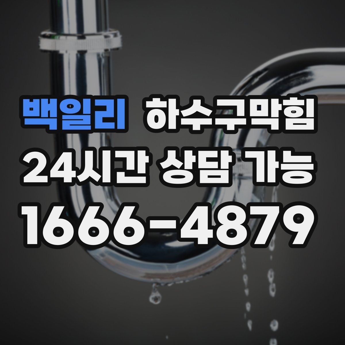 백일리 하수구막힘