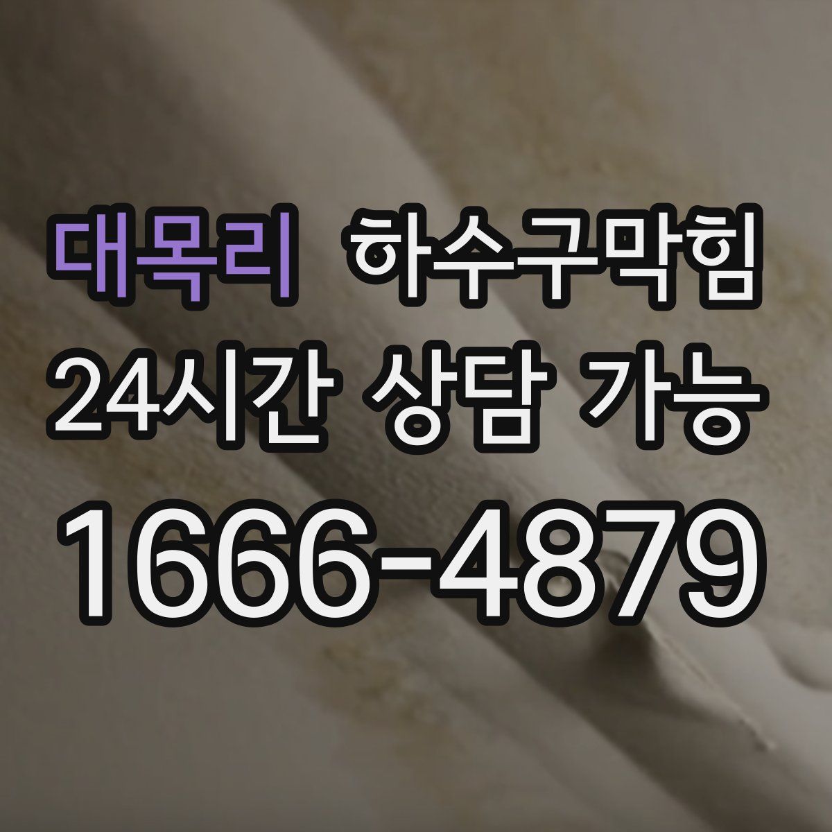 대목리 하수구막힘