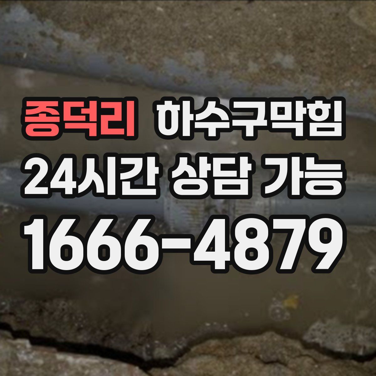 종덕리 하수구막힘