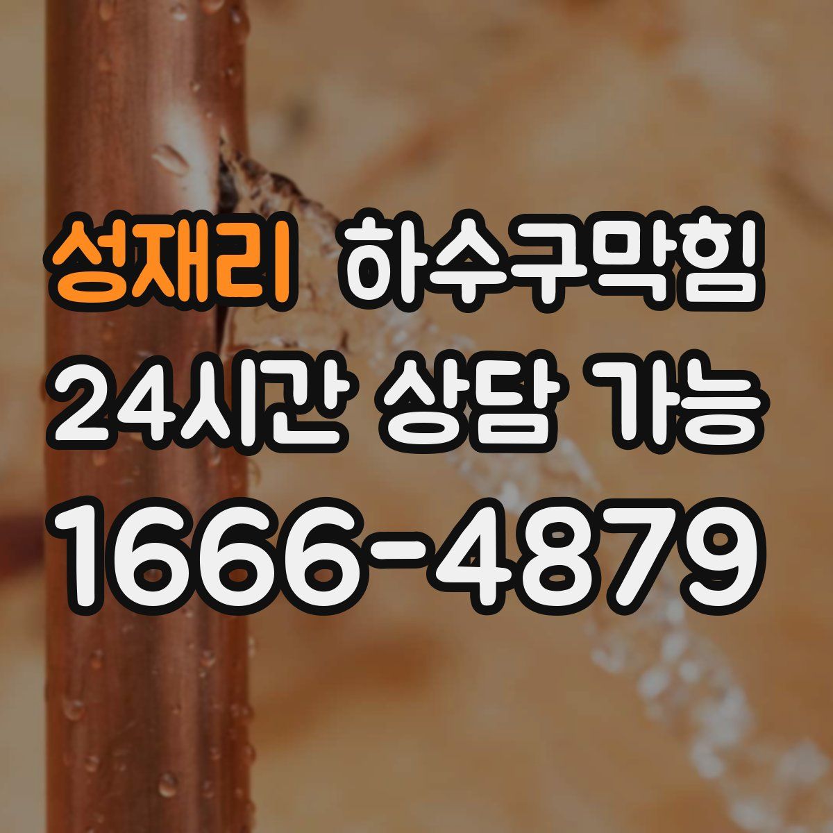 성재리 하수구막힘