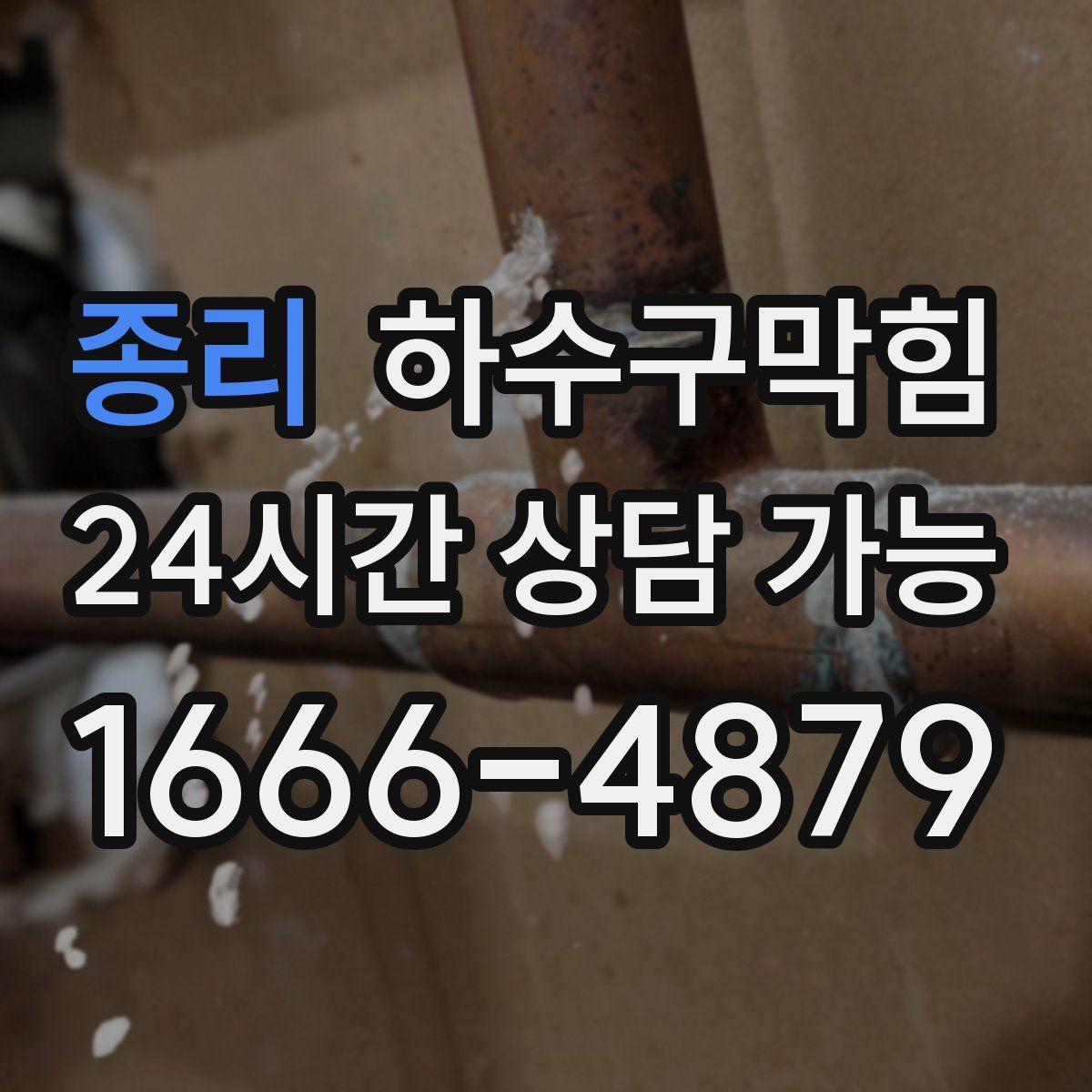 종리 하수구막힘