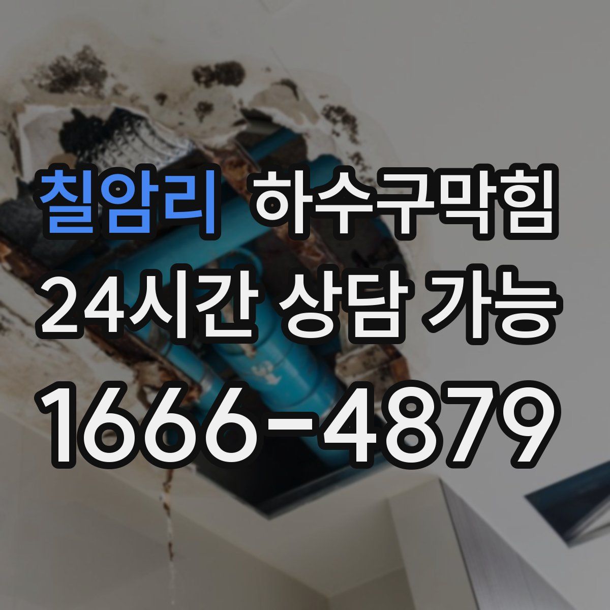 칠암리 하수구막힘