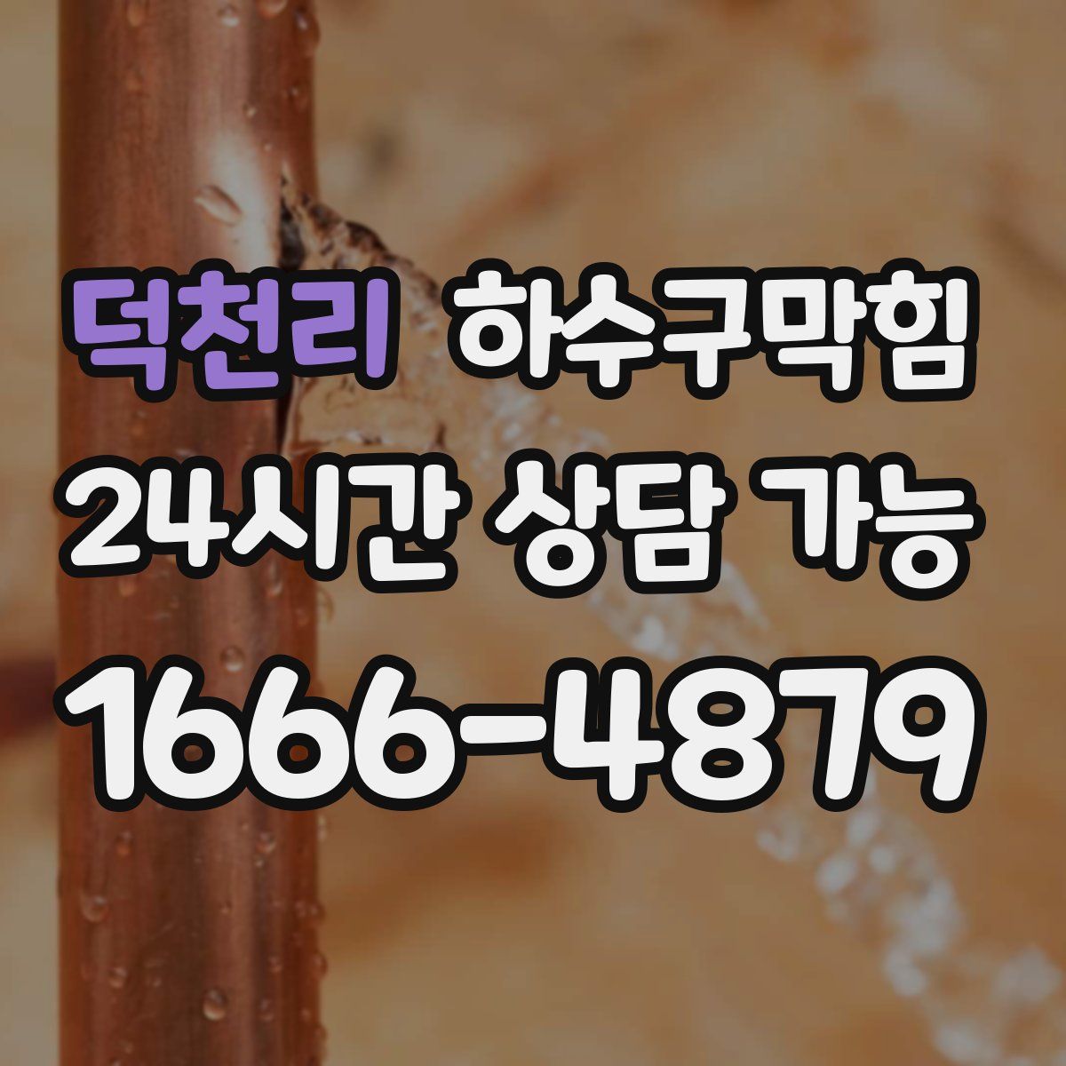 덕천리 하수구막힘