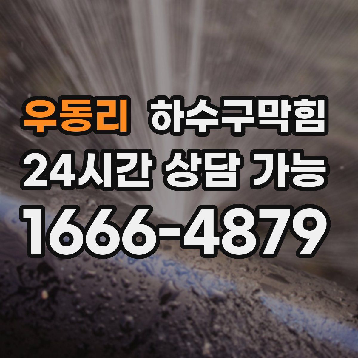 우동리 하수구막힘