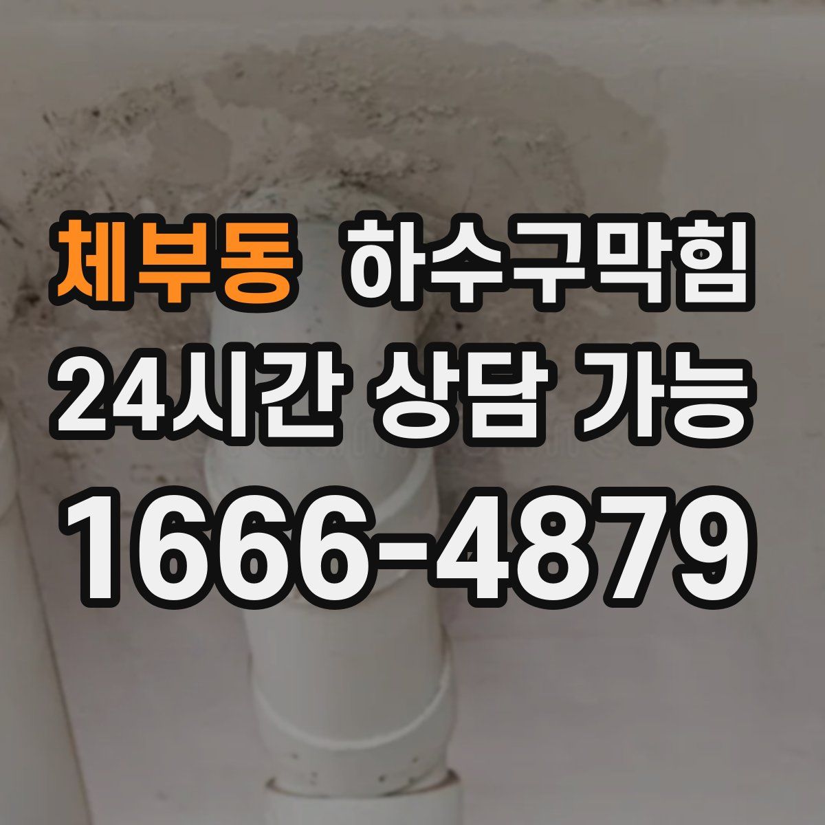 체부동 하수구막힘