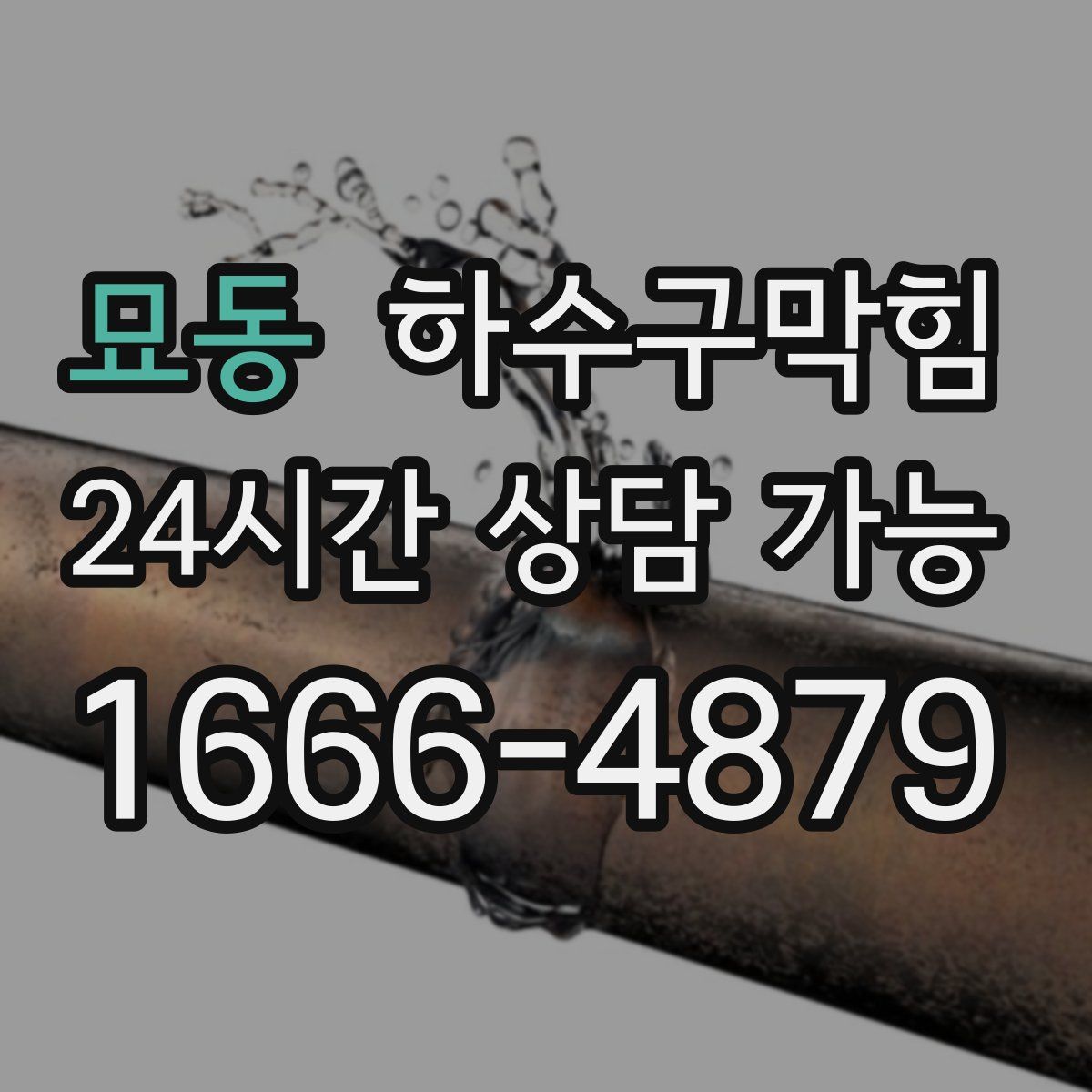 묘동 하수구막힘