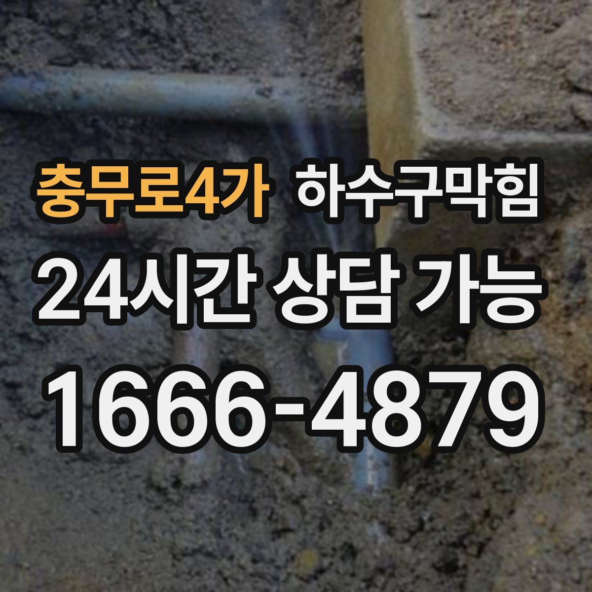 충무로4가 하수구막힘