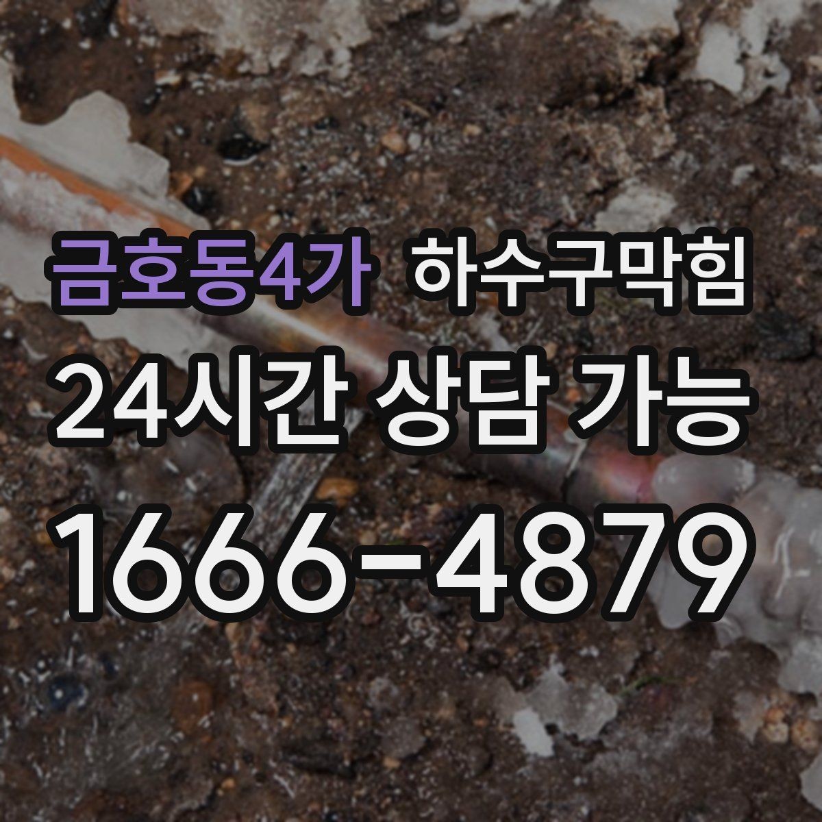 금호동4가 하수구막힘 작은 구멍에서 시작된 긴 하루