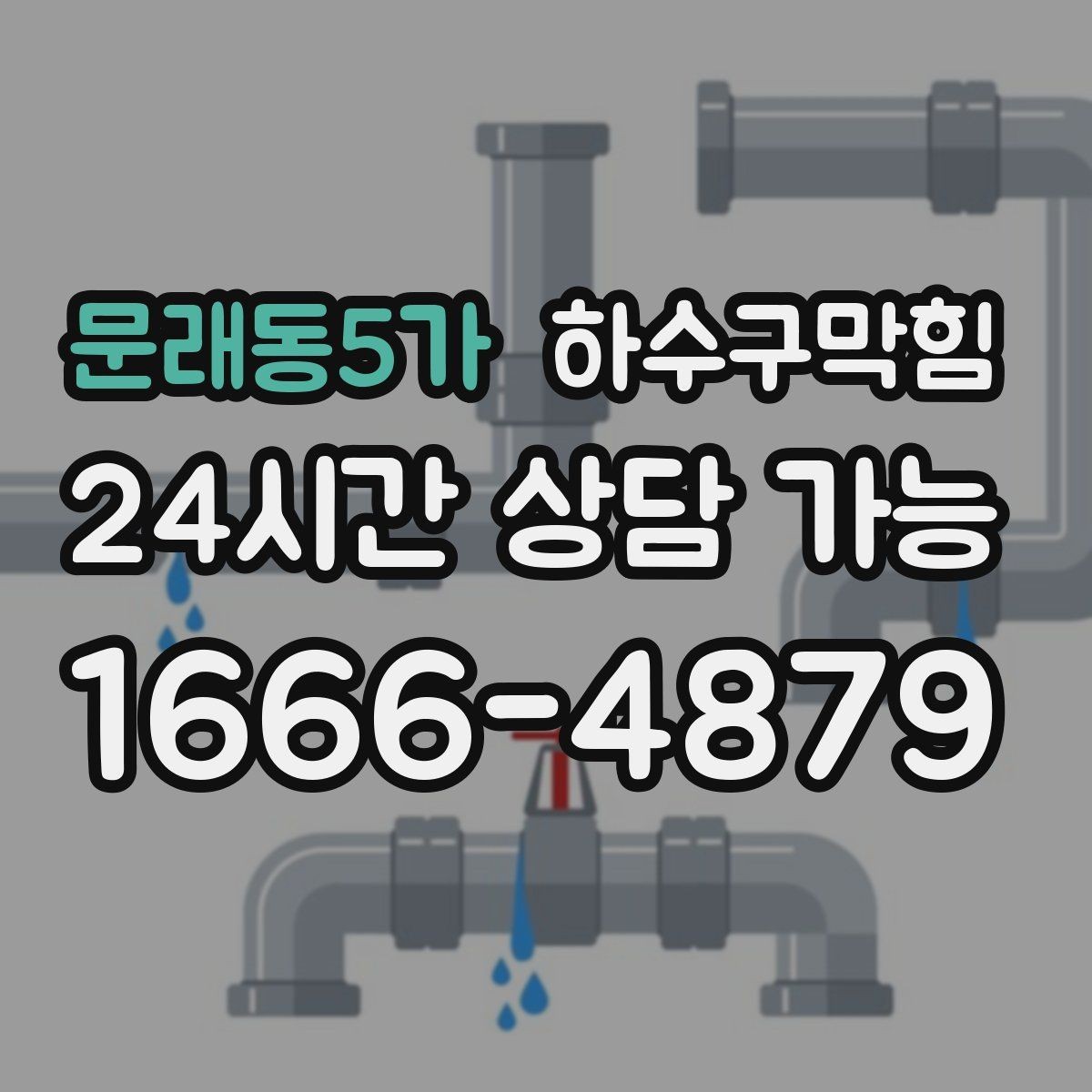 문래동5가 하수구막힘 세탁실 역류 방지 백체크 밸브