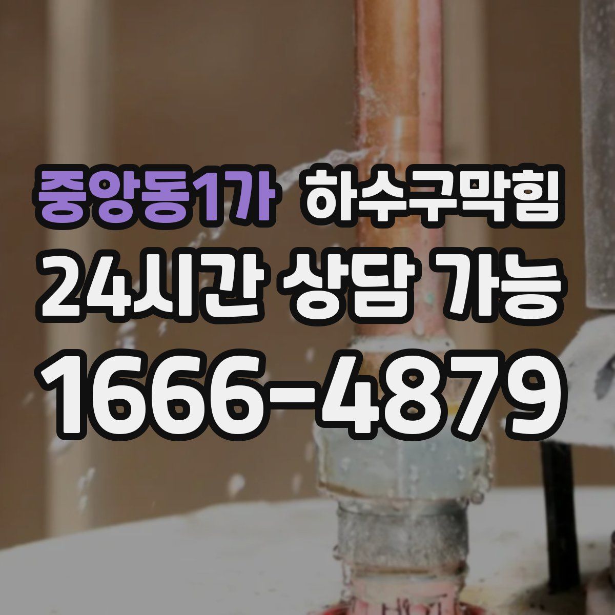 중앙동1가 하수구막힘