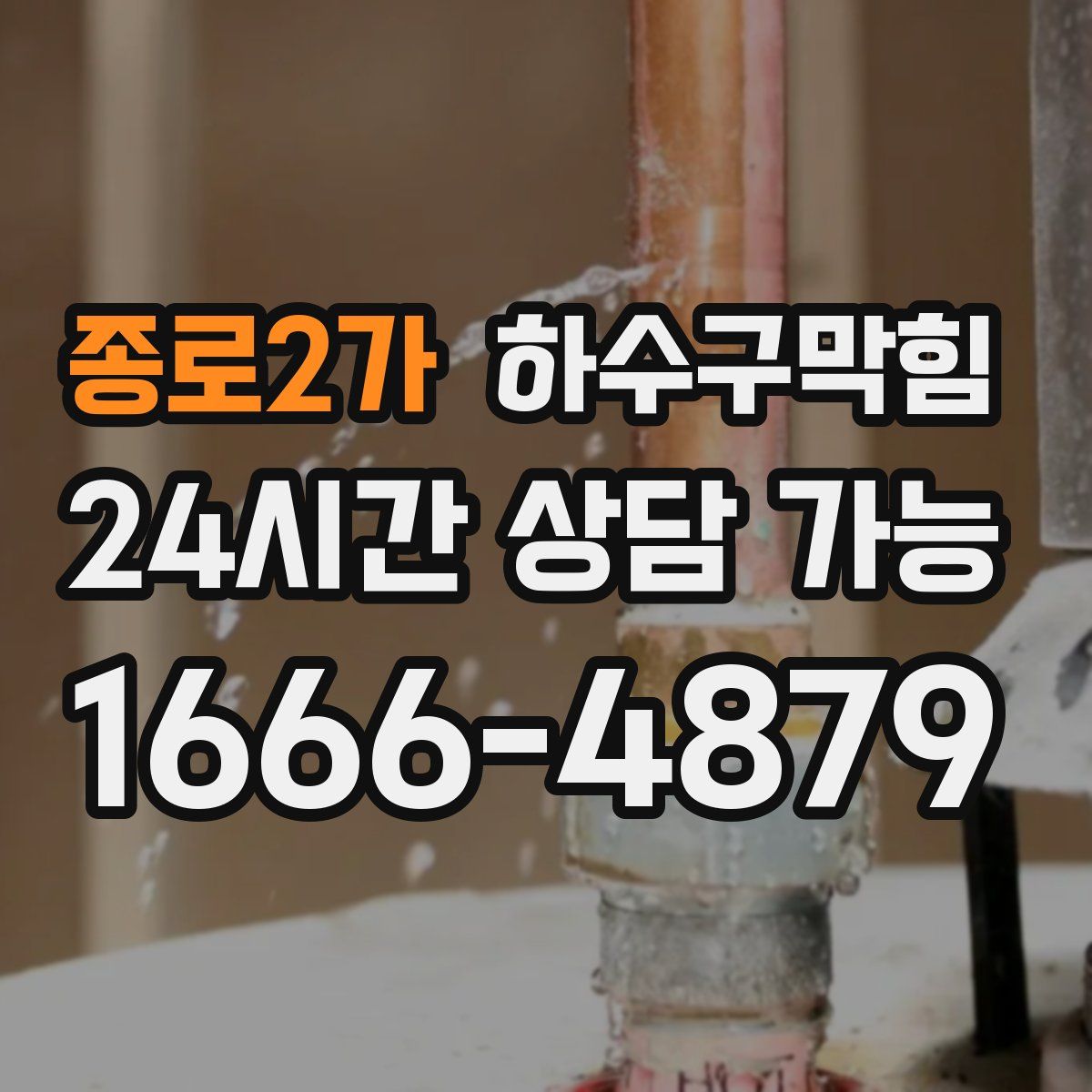 종로2가 하수구막힘