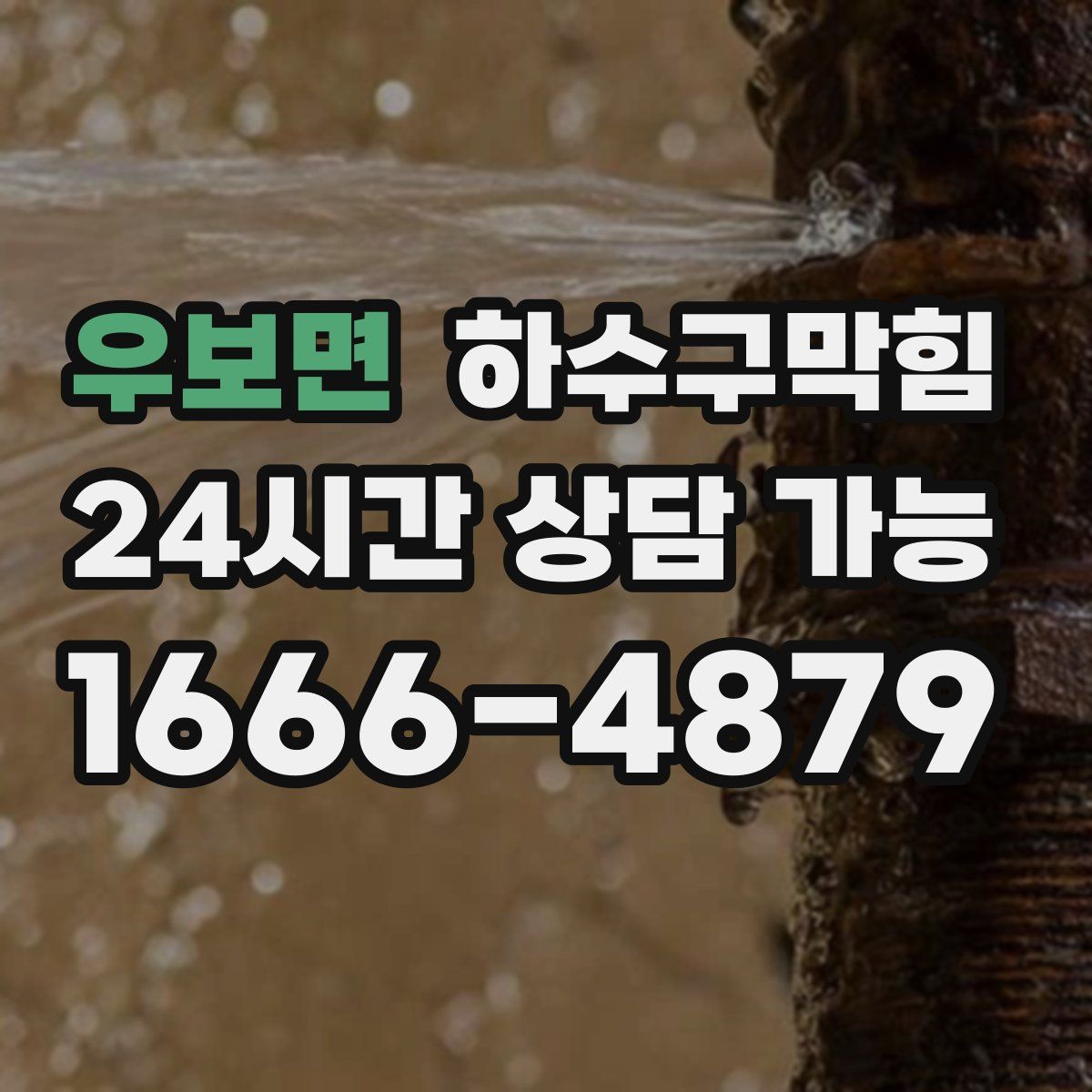 우보면 하수구막힘