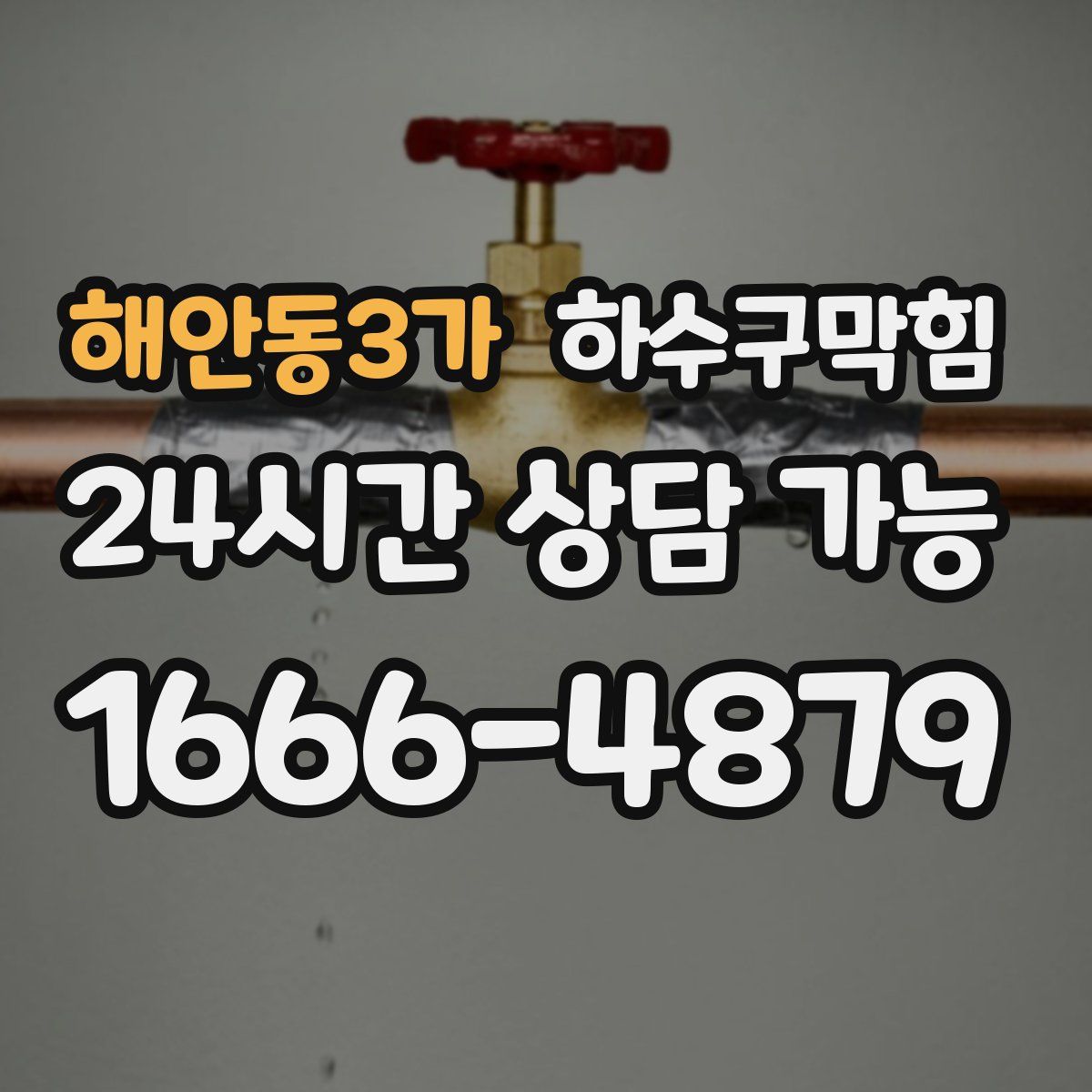 해안동3가 하수구막힘