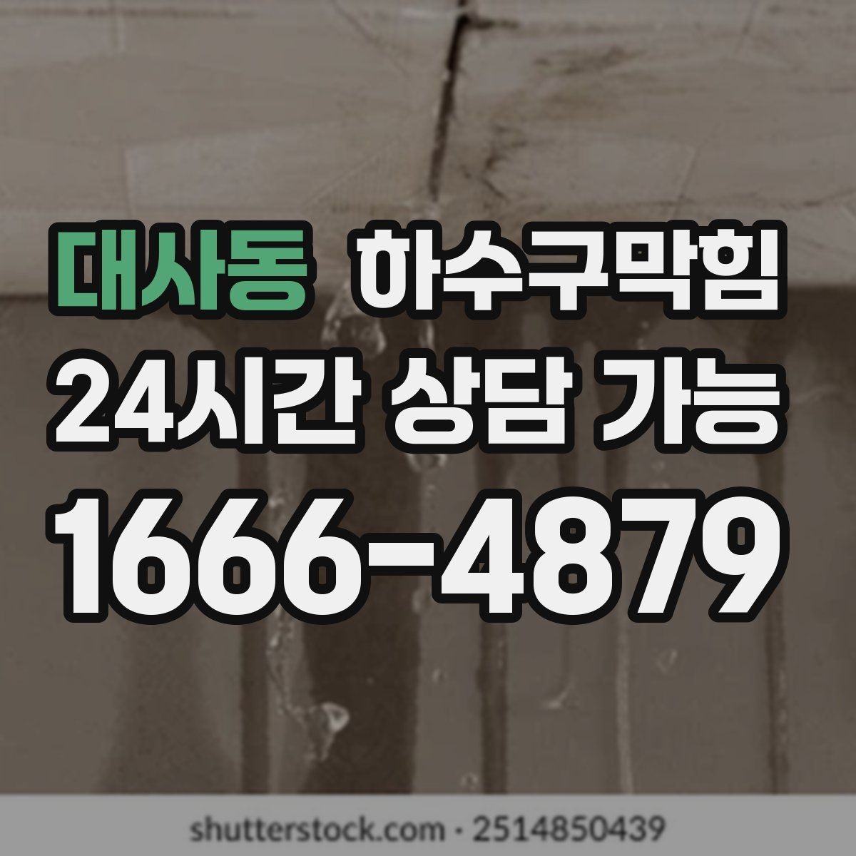 대사동 하수구막힘 대형 매장 주간 야간 이원화 점검