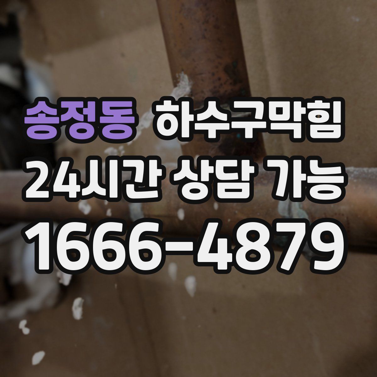 송정동 하수구막힘