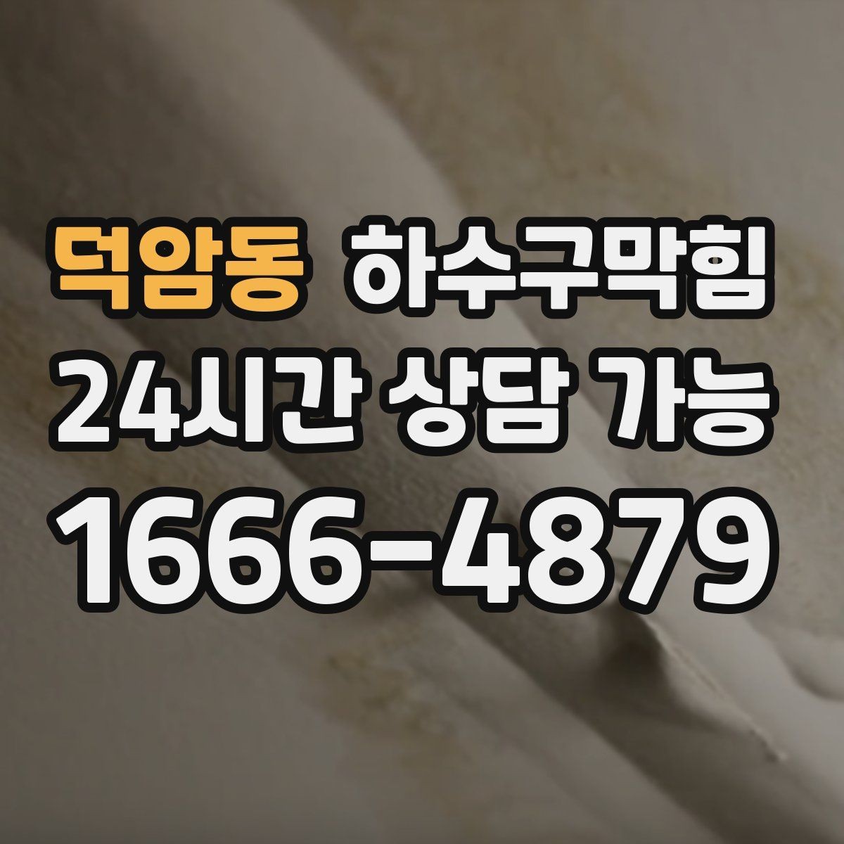 덕암동 하수구막힘 계산대 매트 아래 습기와의 전쟁