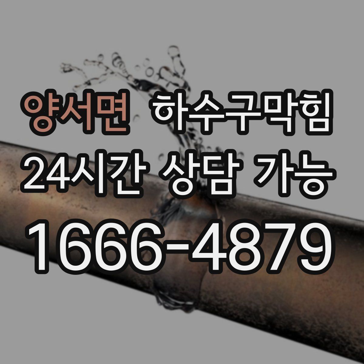 양서면 하수구막힘